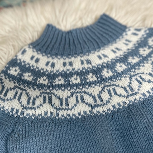 ♻️ SOLD Icelandic Pattern Handknit Chunky Sweater Retro Vintage S - Picture 11 of 16